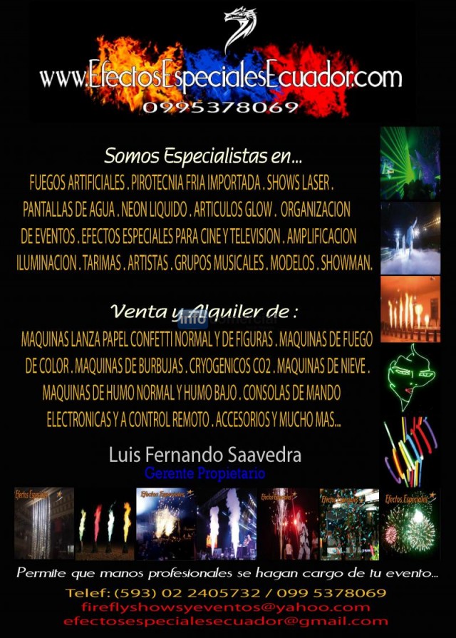 EFECTOS ESPECIALES PARA TODO TIPO DE EVENTOS