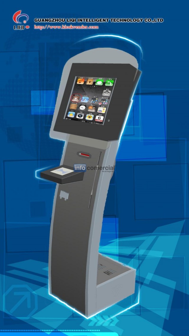 Bonito qiosco informativo a la medida con la pantalla tctil& lector de tarjetas&impresora trmica