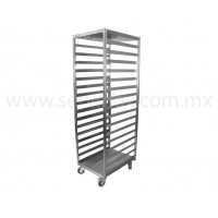 Carro Rack De Una Columna En Acero Inoxidable