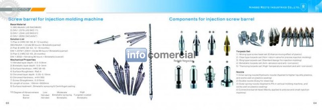 Tornillo y Camisa; Tornillo y Cilindro; Husillo y Barril; Husillo y Camisa; Screw and Barrel de Extrusora